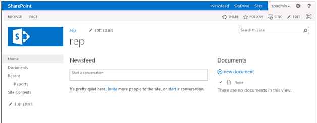 Site in SharePoint 2013